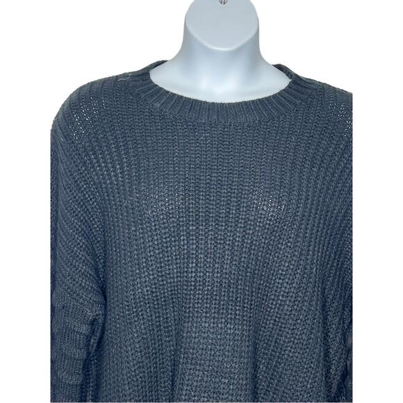 Racheal Lantern Cable Knit Pullover Sweater L | Dolman Sleeve Oversized Knit - Picture 6 of 15